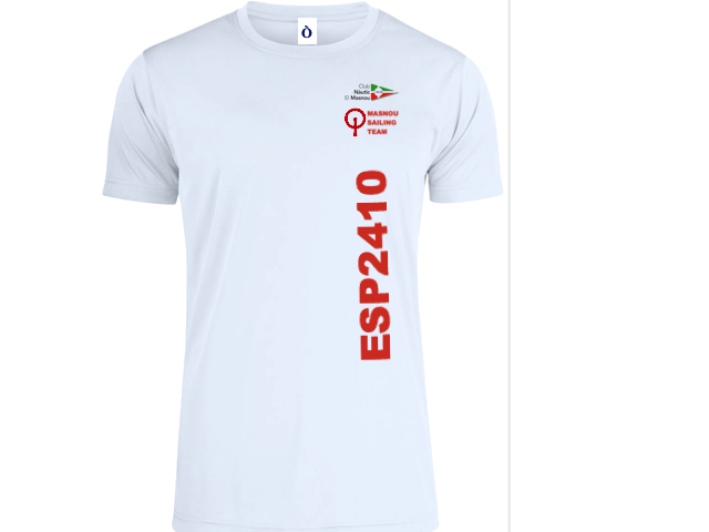 El Masnou | Camiseta técnica flota Optimist (frente)