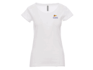 W Camiseta Crew Algodón Blanca