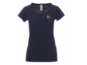 W Camiseta Crew Algodón Navy